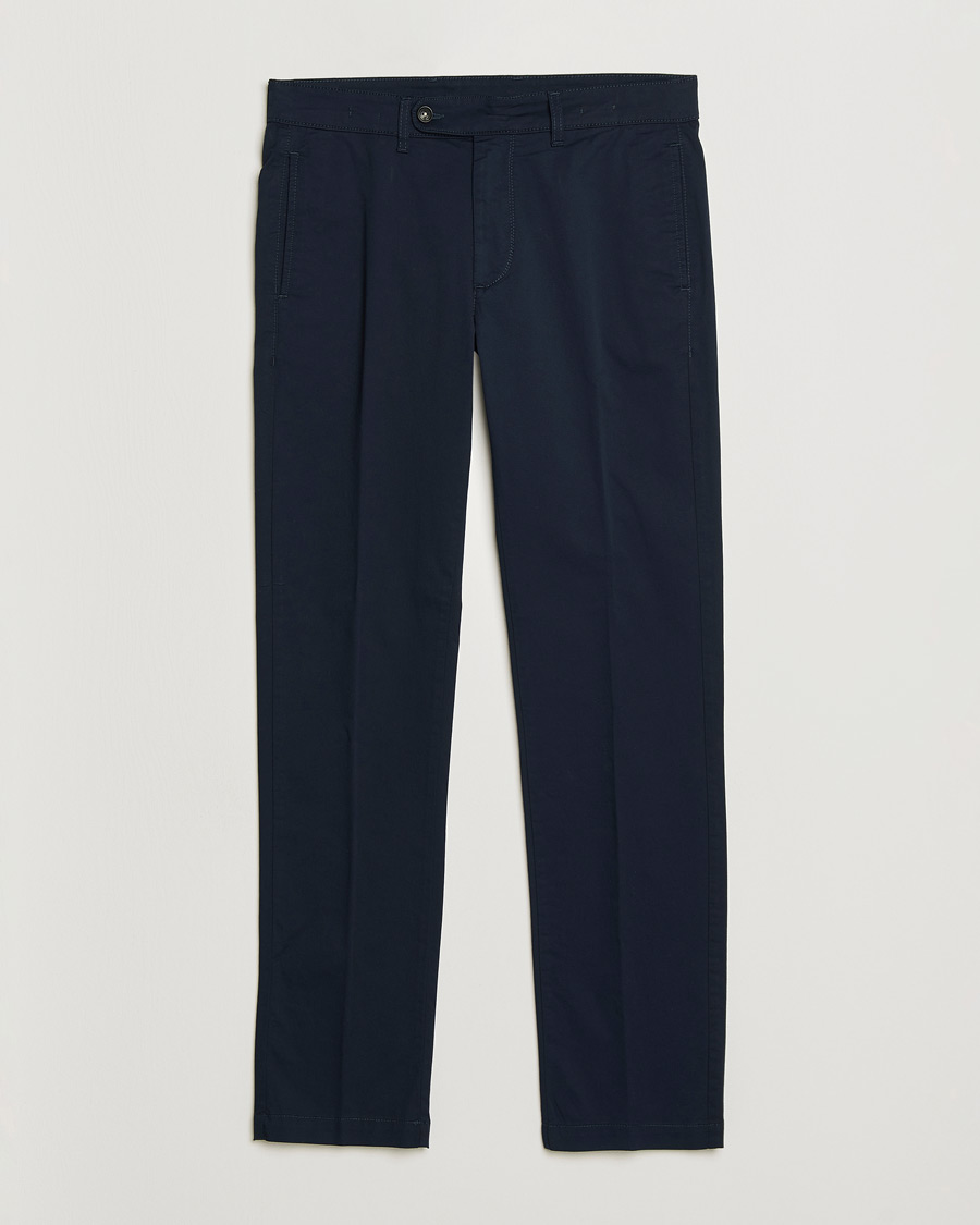 Heren | Broeken | Massimo Alba | Winch Cotton Gabardine Trousers Navy