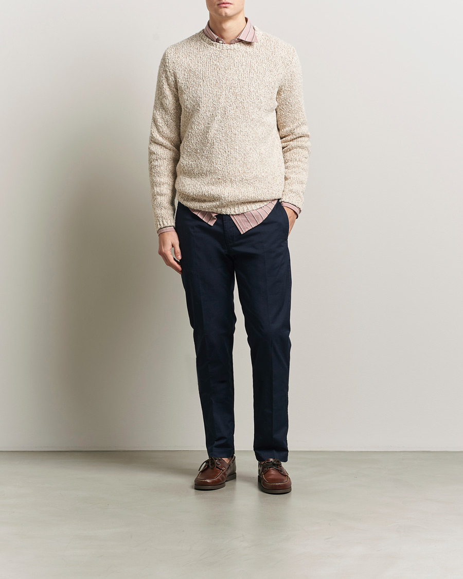 Heren | Broeken | Massimo Alba | Winch Cotton Gabardine Trousers Navy
