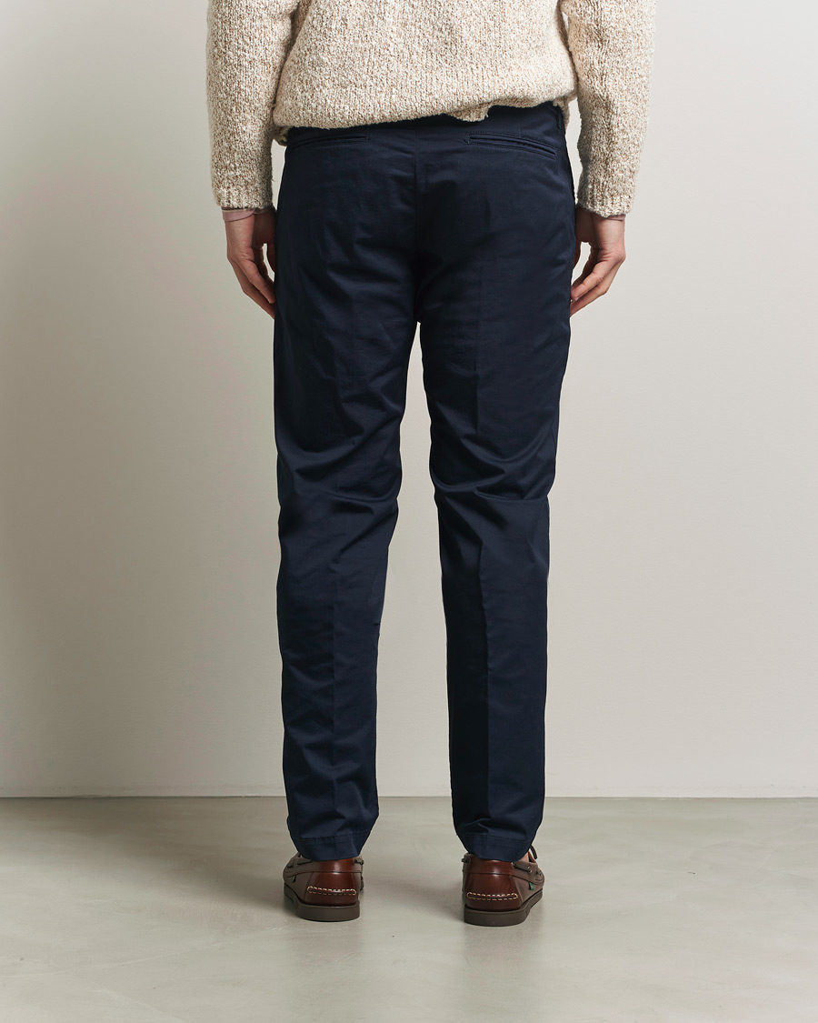 Heren | Broeken | Massimo Alba | Winch Cotton Gabardine Trousers Navy