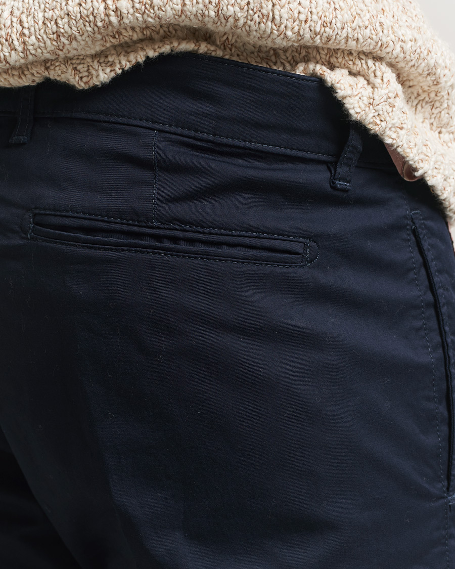 Heren | Broeken | Massimo Alba | Winch Cotton Gabardine Trousers Navy