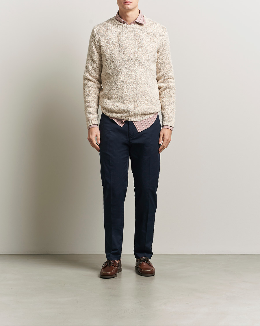 Heren | Truien | Massimo Alba | Cotton Boucle Sweater Bronze