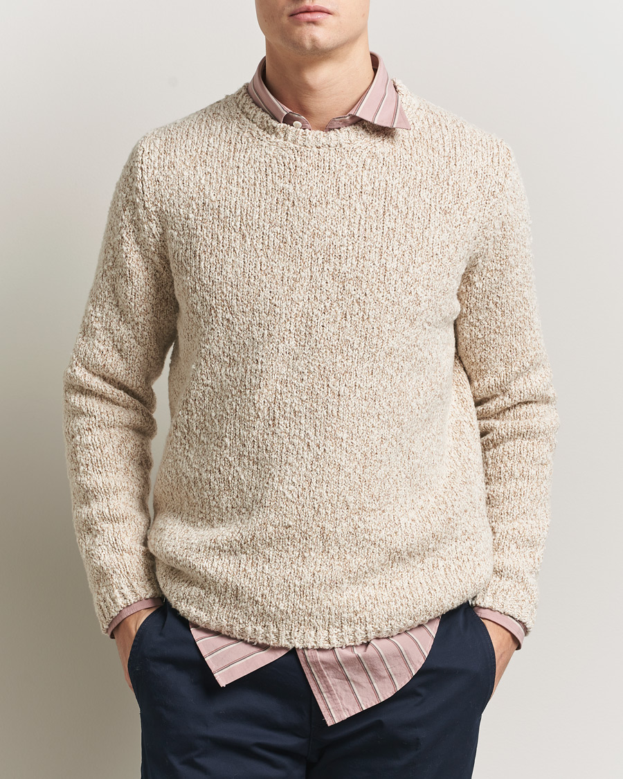 Heren | Truien | Massimo Alba | Cotton Boucle Sweater Bronze