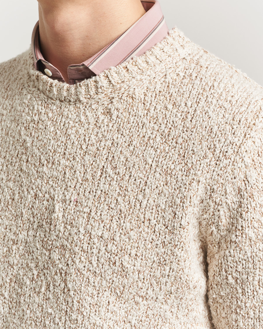 Heren | Truien | Massimo Alba | Cotton Boucle Sweater Bronze