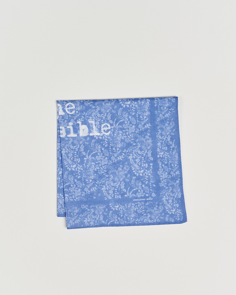 Heren | Pochets | Massimo Alba | Printed Cotton Voile Hankerchief Tulip