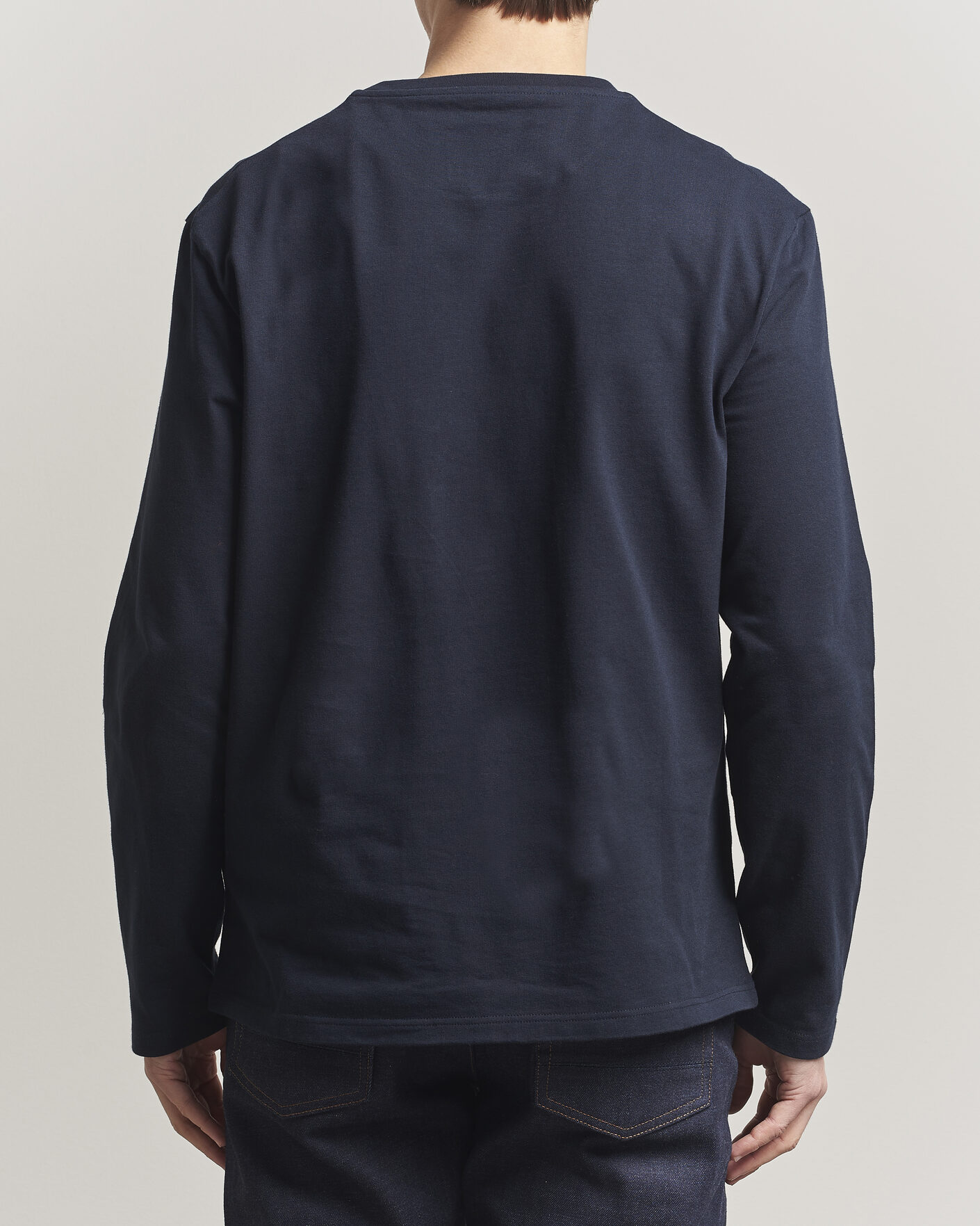 Heren | T-shirts | Jil Sander | Long Sleeve Logo T-Shirt Navy