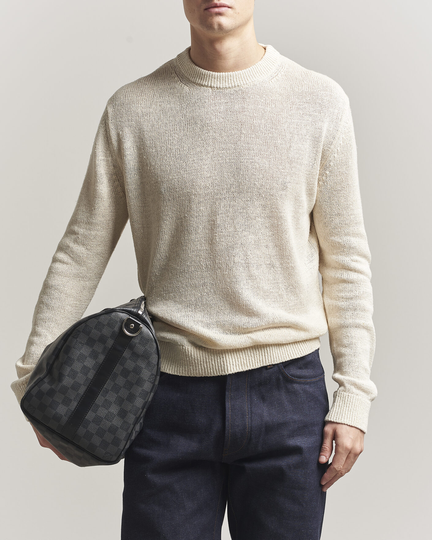 Heren | Truien | Jil Sander | Silk Blend Crew Neck Sweater Sand