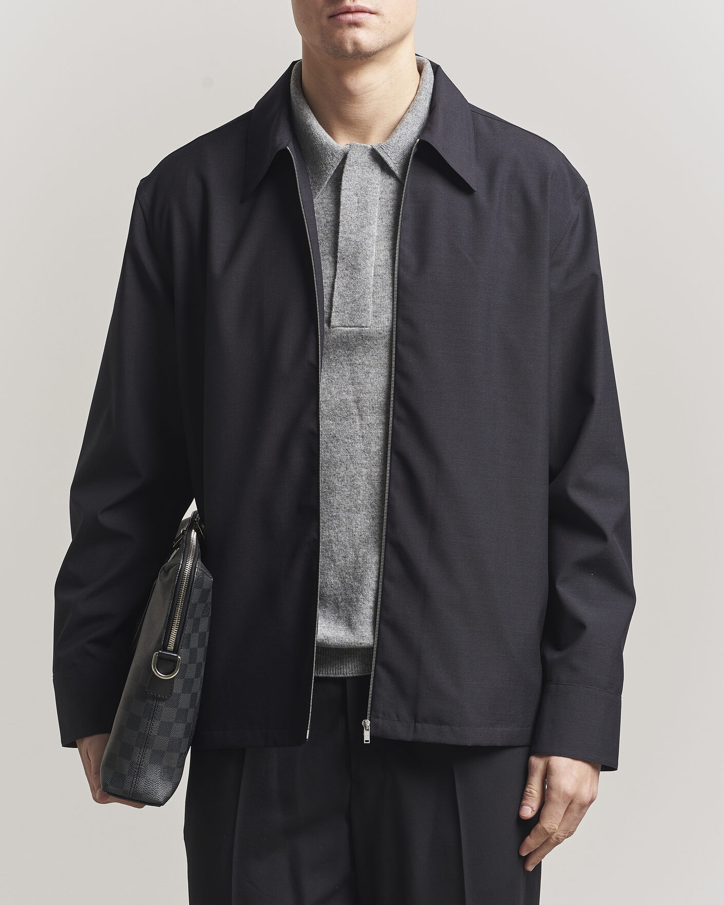 Heren | Overhemden | Jil Sander | Zip Shirt Blouson Navy