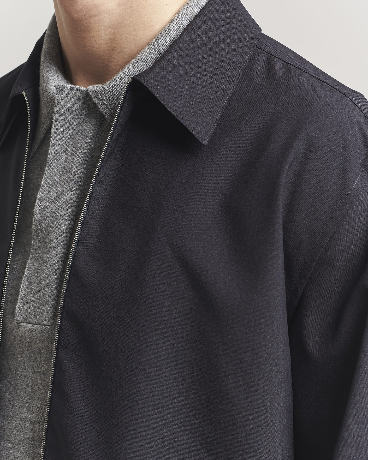 Heren | Overhemden | Jil Sander | Zip Shirt Blouson Navy