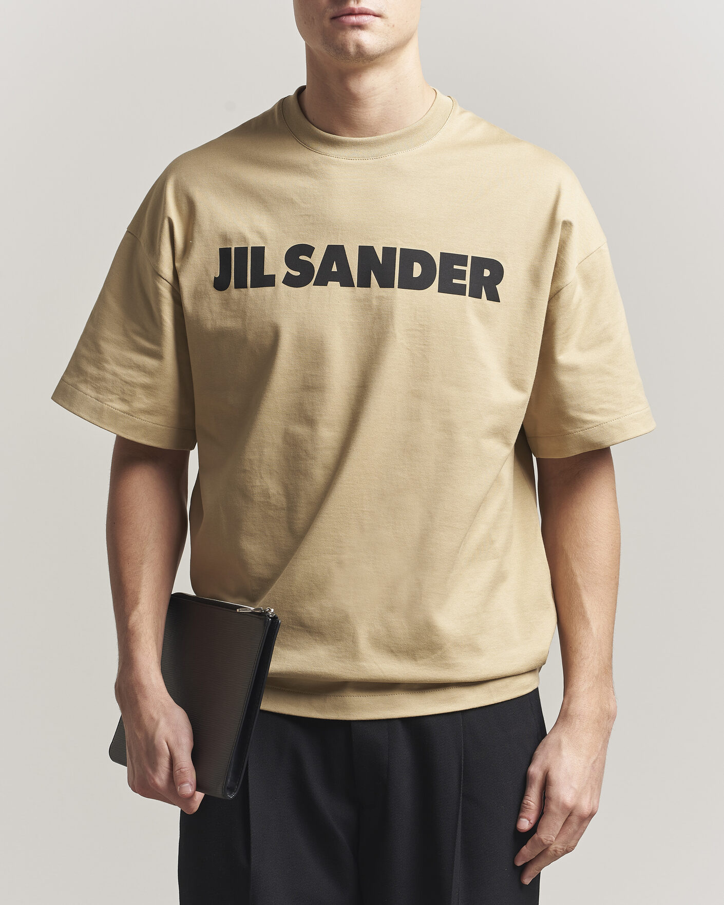 Heren | T-shirts | Jil Sander | Short Sleeve Logo T-Shirt  Khaki