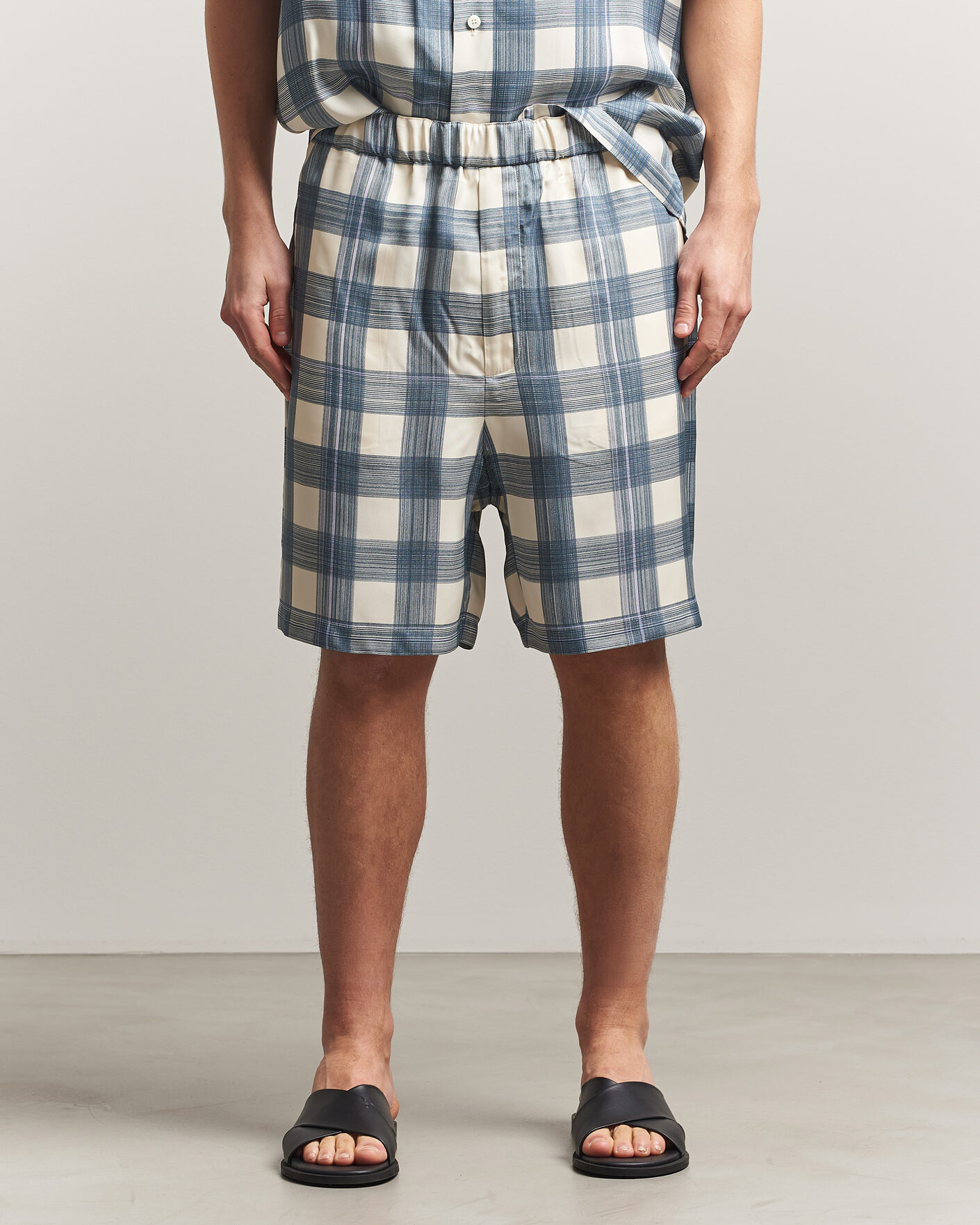 Heren | Korte broek | Jil Sander | Vichy Check Shorts Blue/White