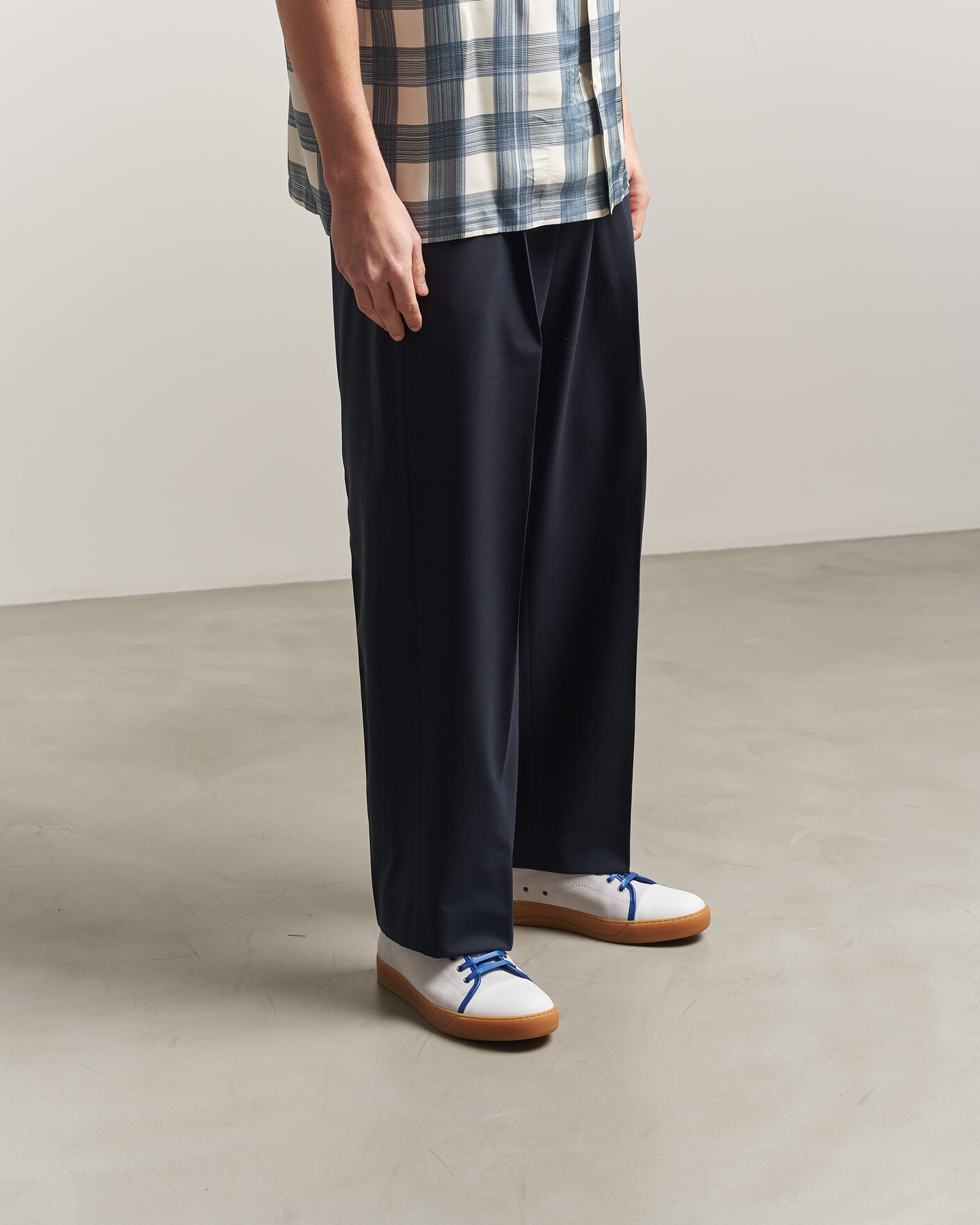 Heren | Sneakers | Lanvin | DBB1 Nappa Cap Toe Sneaker White/Blue