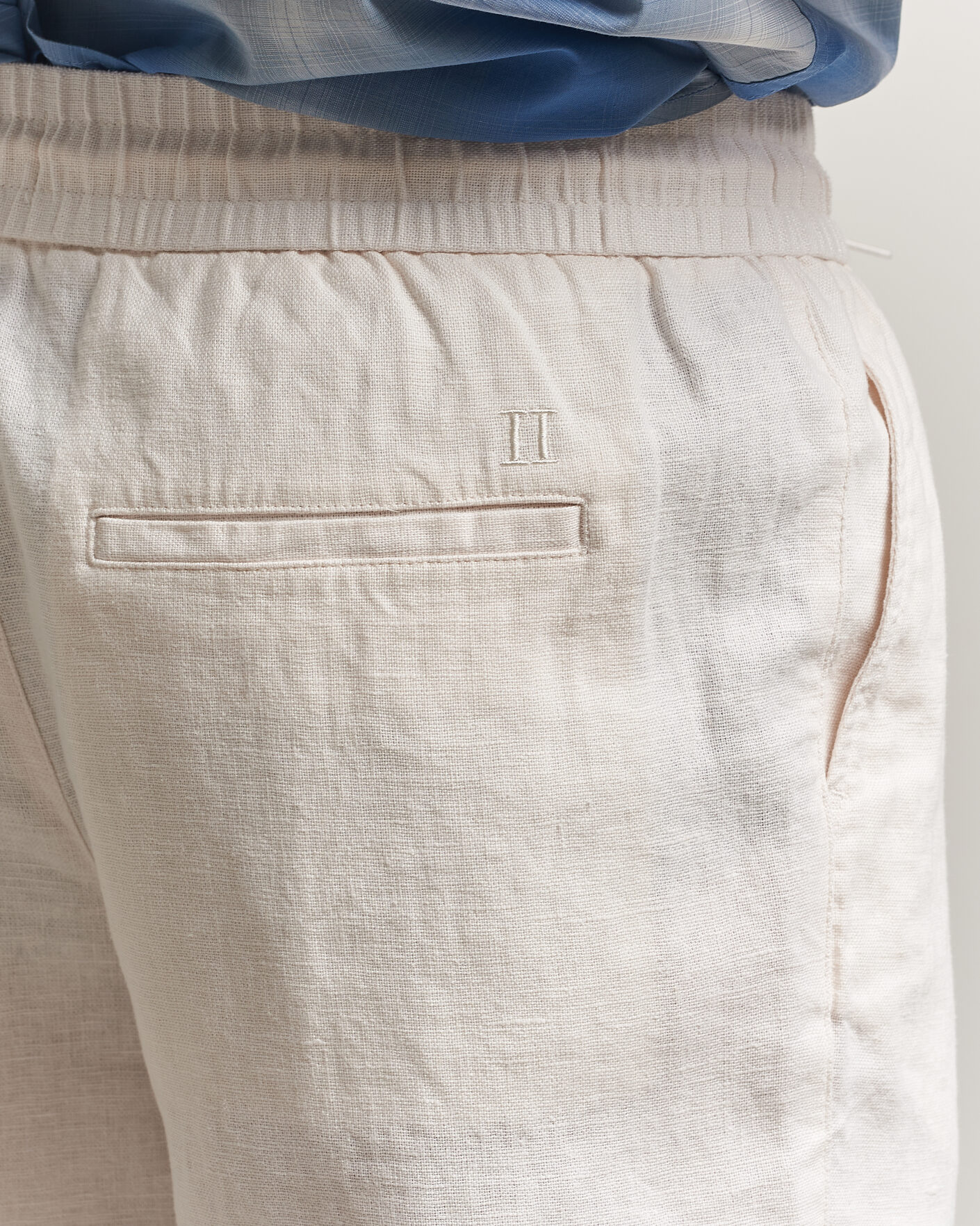 Heren | Broeken | LES DEUX | Patrick Heavy Linen/Cotton Pants Eggnog White