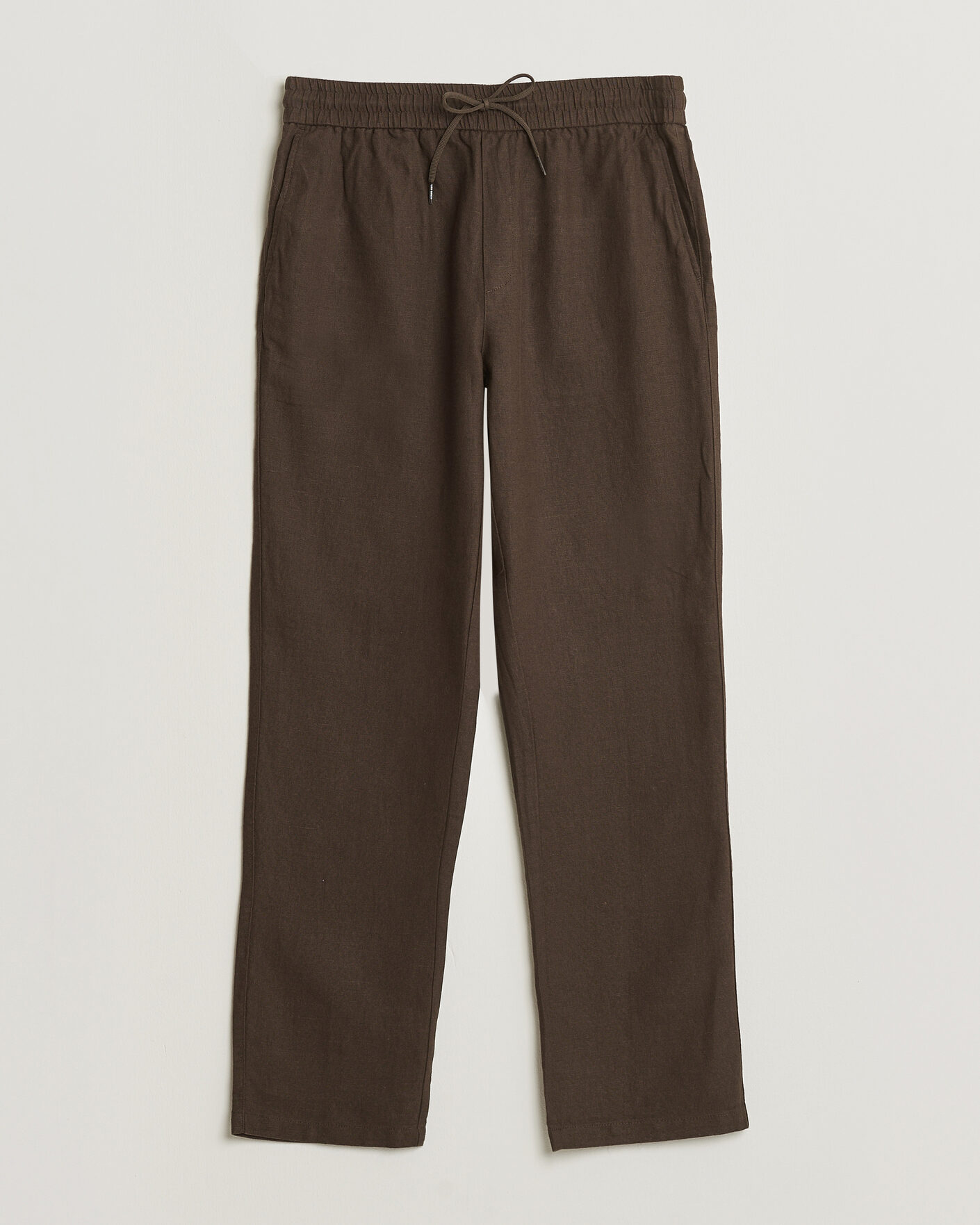Heren | Broeken | LES DEUX | Patrick Heavy Linen/Cotton Pants Brown