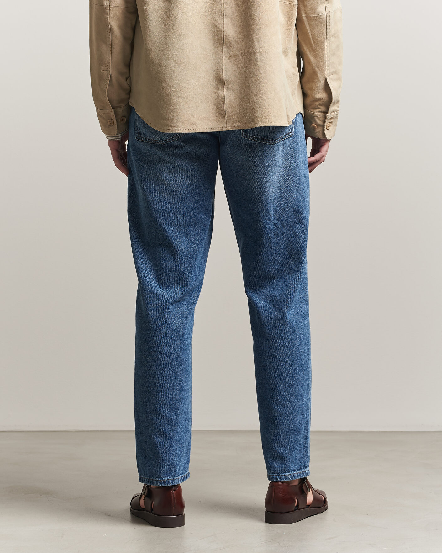 Heren | Broeken | LES DEUX | Ryder Washed Jeans Medium Indigo Blue