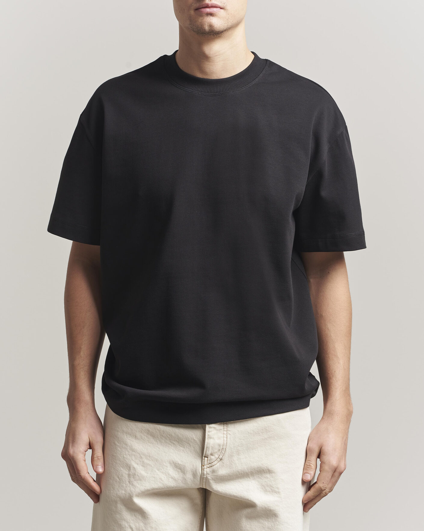 Heren | T-shirts | LES DEUX | Carl Heavyweight T-Shirt Black