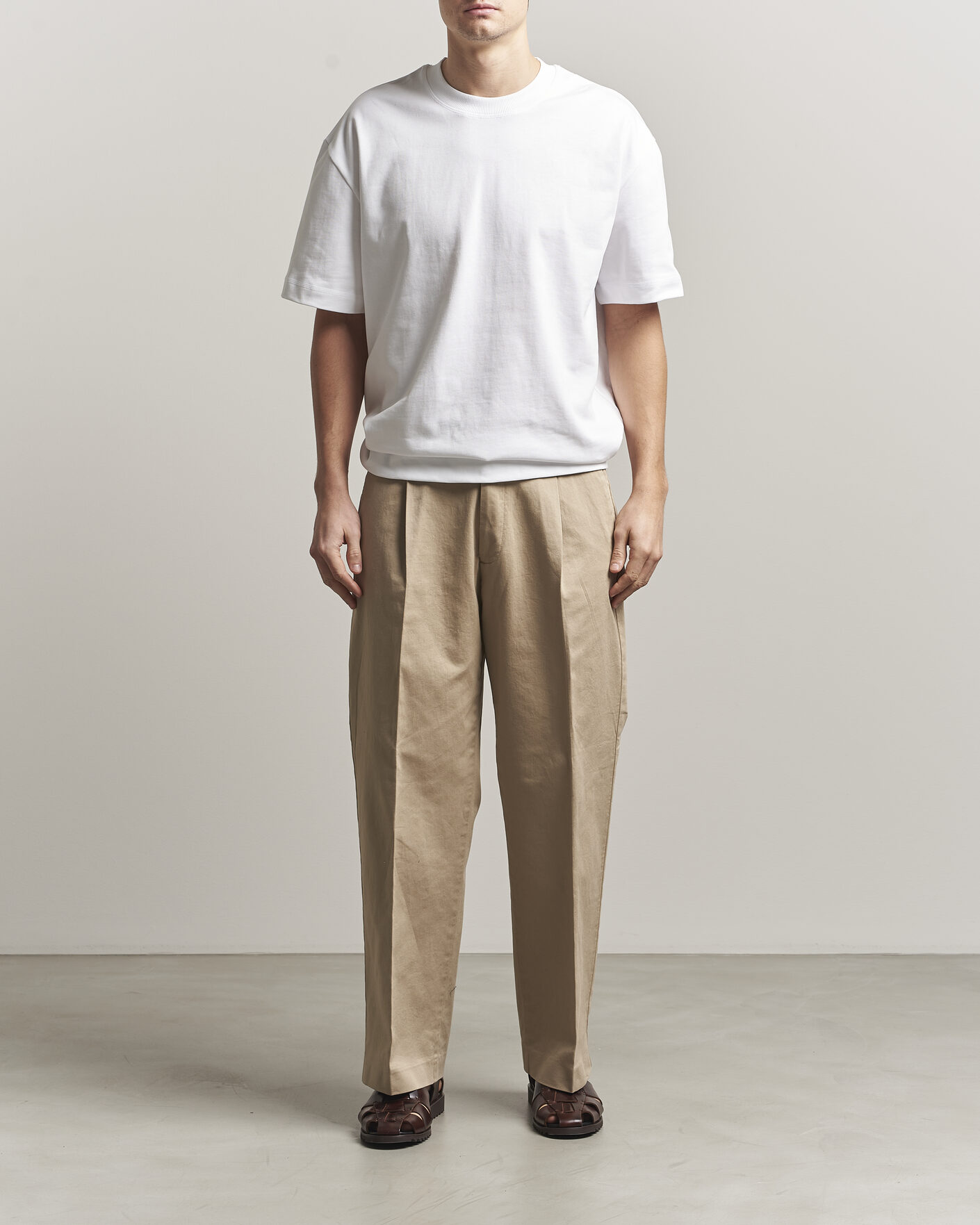 Heren | T-shirts | LES DEUX | Carl Heavyweight T-Shirt White