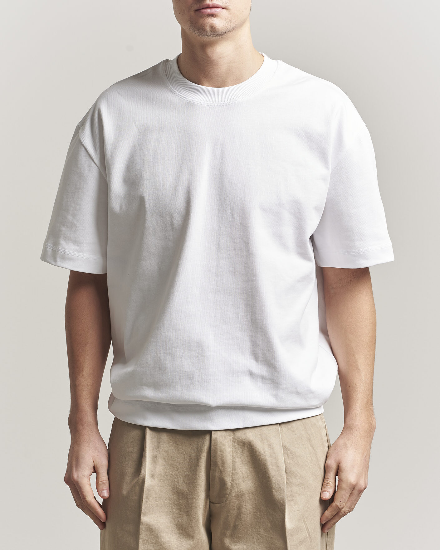 Heren | T-shirts | LES DEUX | Carl Heavyweight T-Shirt White