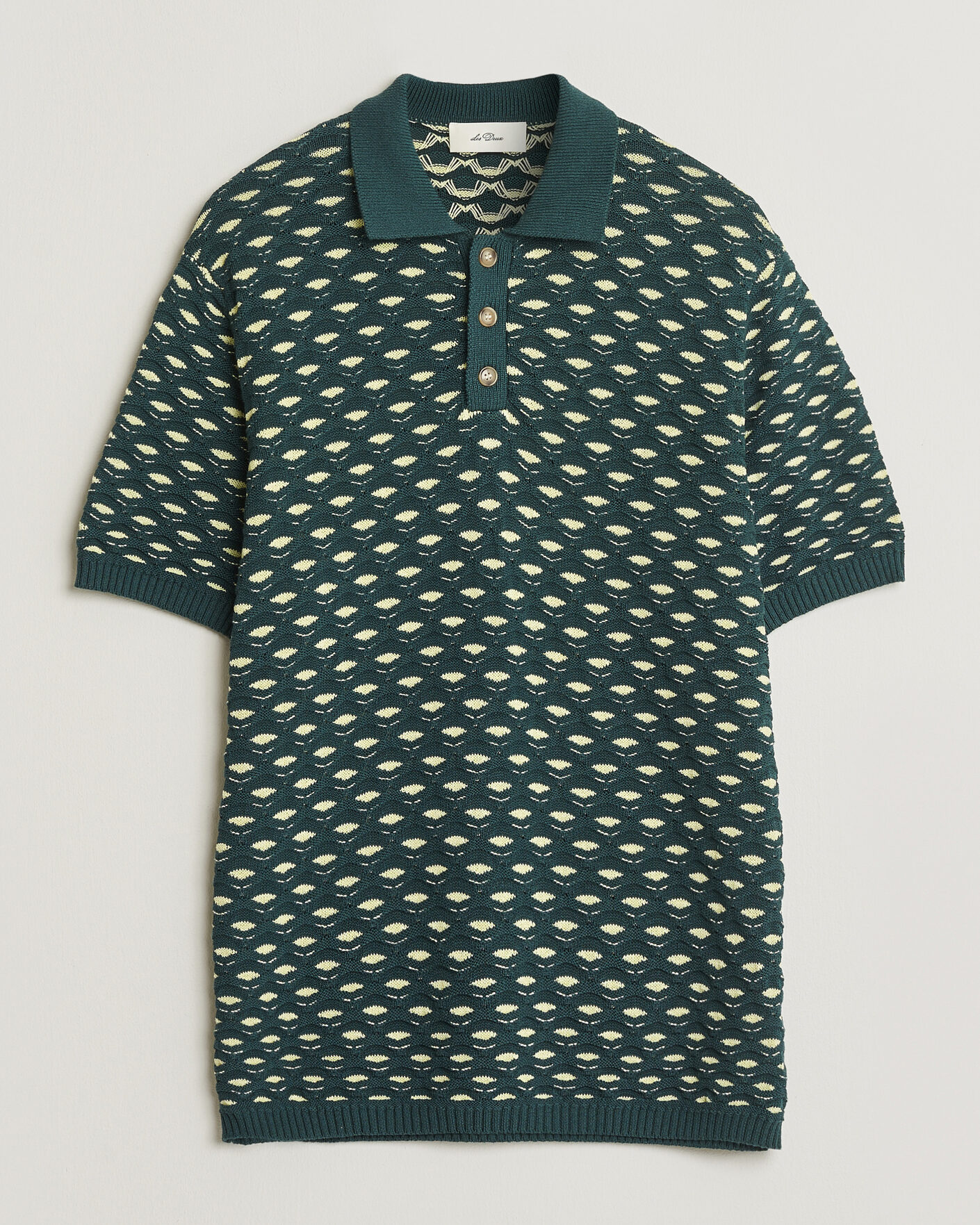 Heren | Polo's | LES DEUX | Esmay Shell Knitted Polo Sea Moss Green