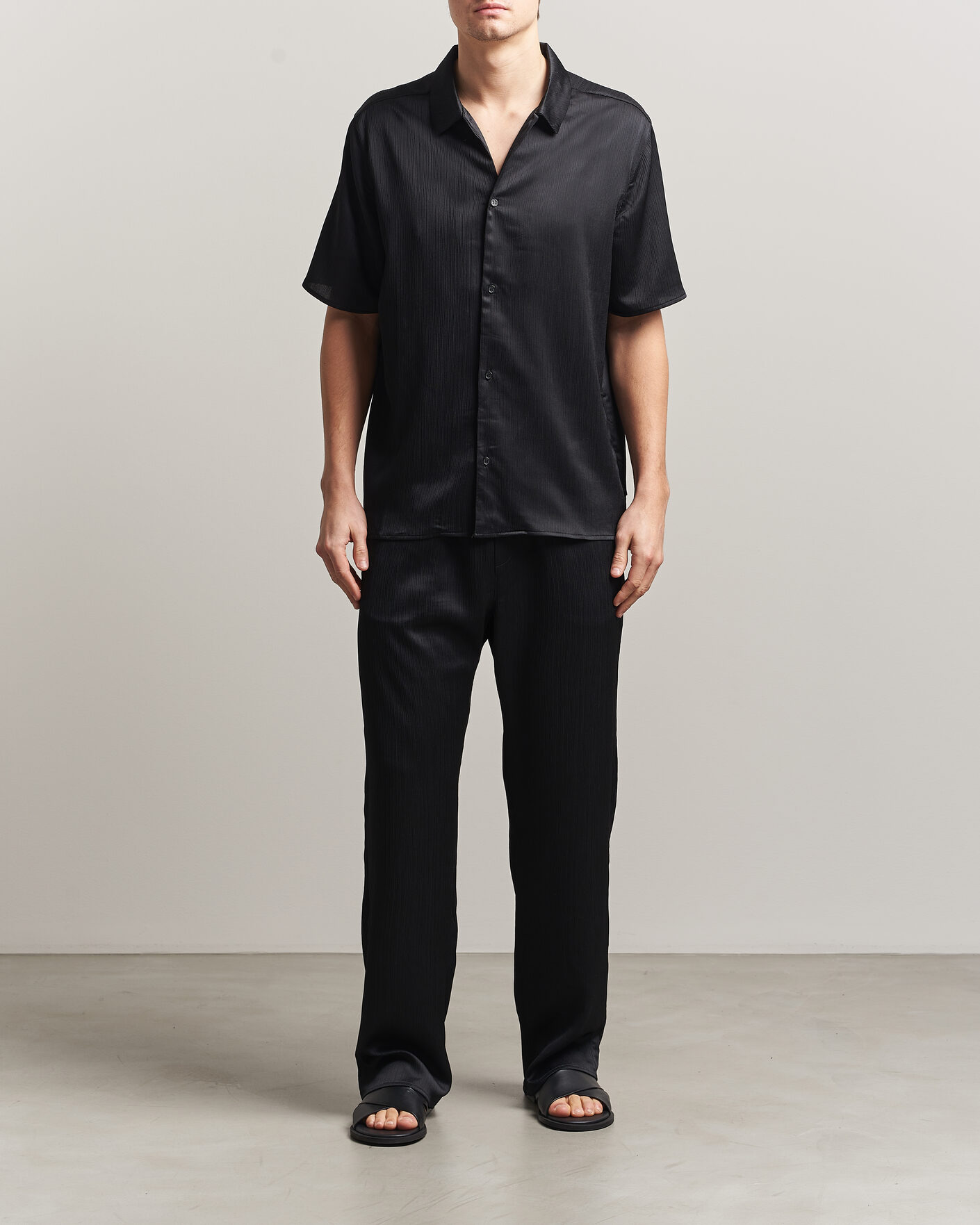 Heren | Broeken | LES DEUX | Houston Plissé Pants Black