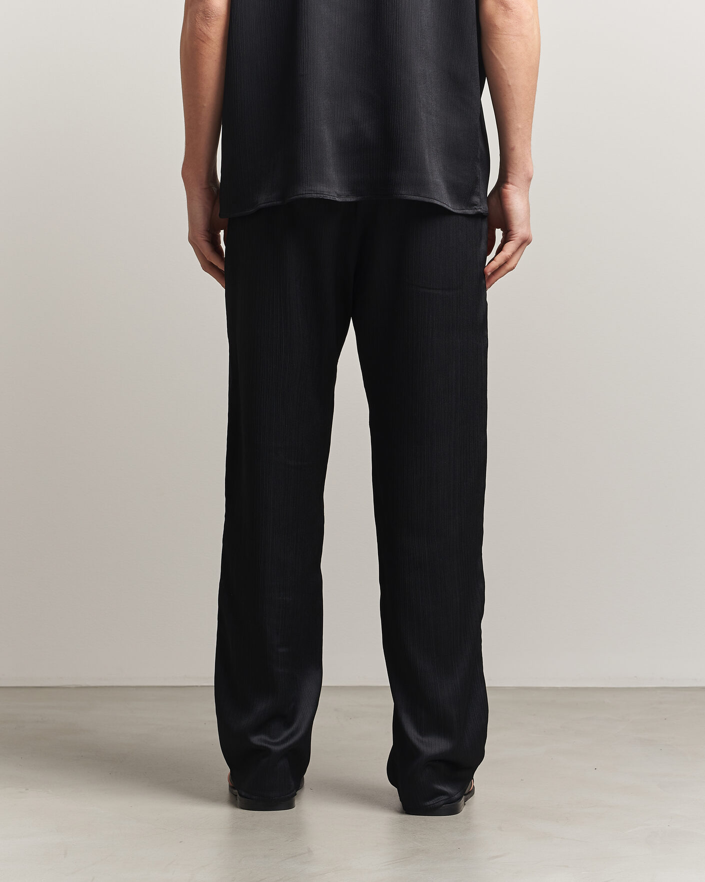 Heren | Broeken | LES DEUX | Houston Plissé Pants Black