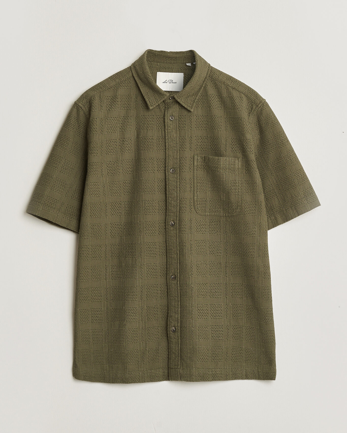 Heren | Overhemden | LES DEUX | Charlie Short Sleeve Shirt Olive Night