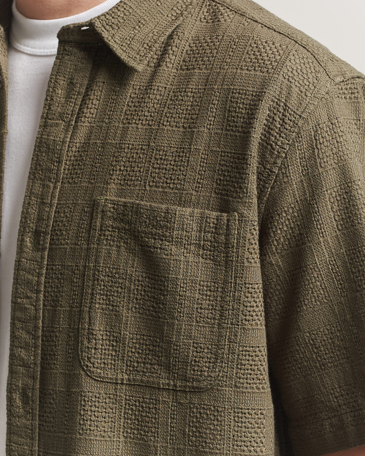 Heren | Overhemden | LES DEUX | Charlie Short Sleeve Shirt Olive Night