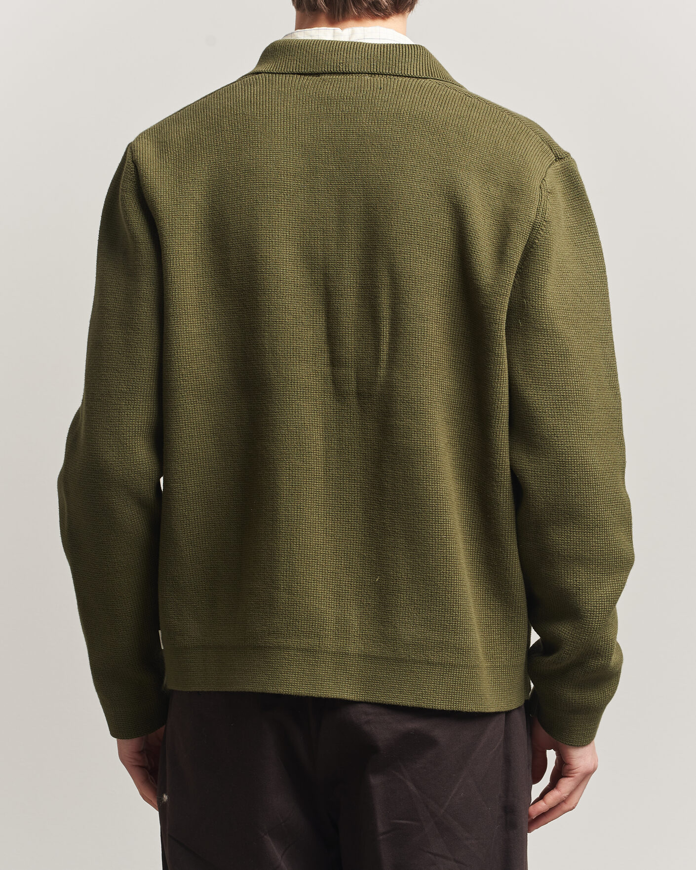 Heren | Truien | LES DEUX | Fisher Cotton Milano Zip Olive Night