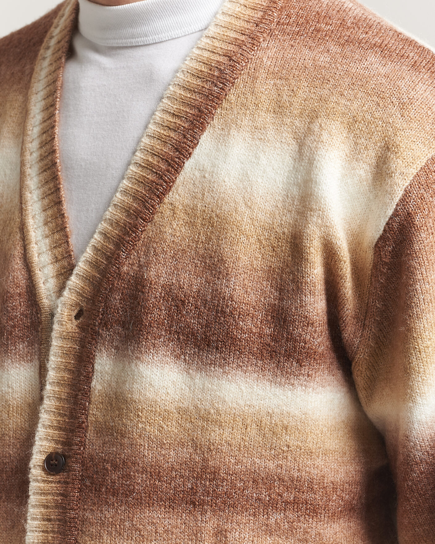 Heren | Truien | LES DEUX | Boston Gradient Knitted Cardigan Teak Brown