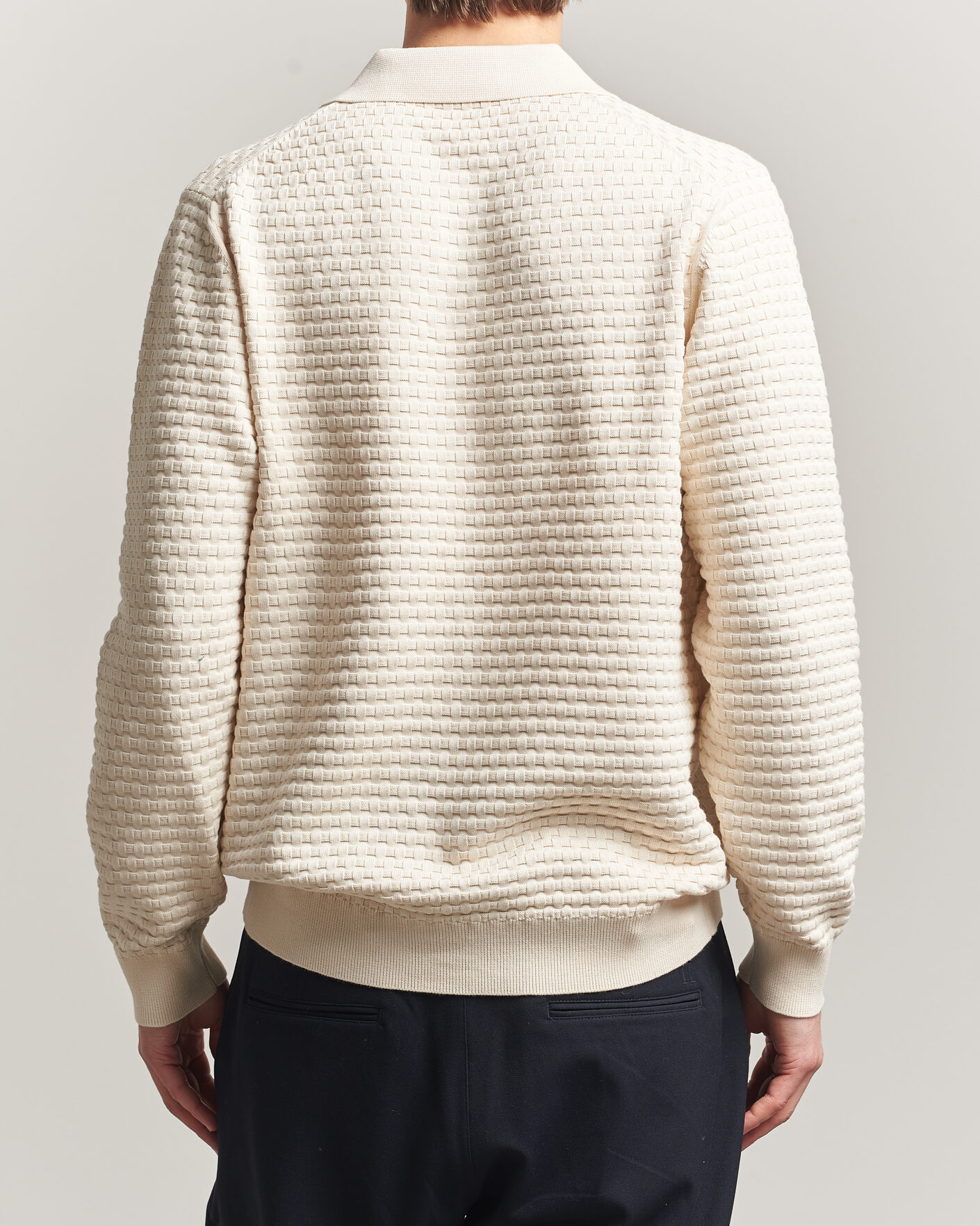 Heren | Truien | LES DEUX | Billy Weave Knitted Polo Light Ivory