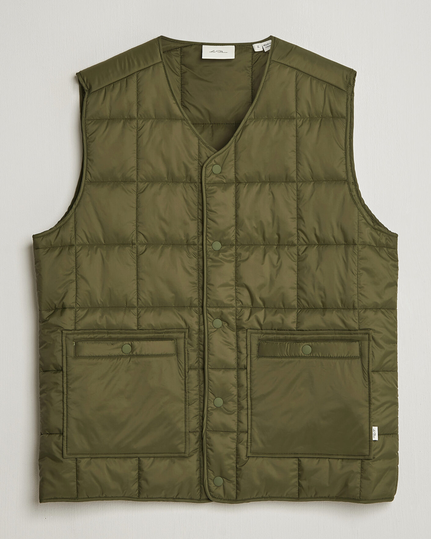 Heren | Gilets | LES DEUX | Matt Quilted Vest Olive Night