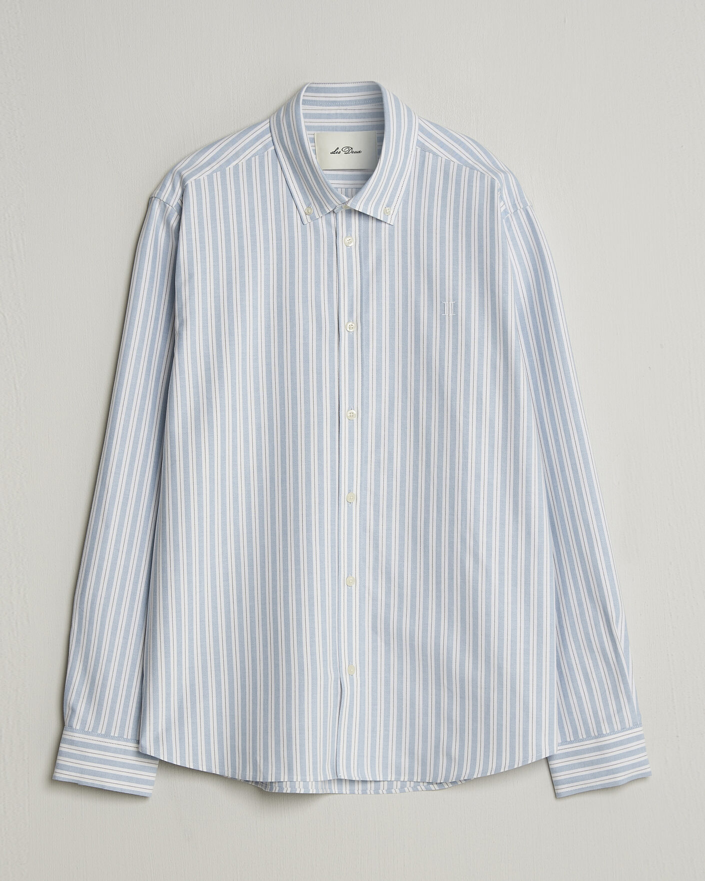 Heren | Overhemden | LES DEUX | Konrad Striped Oxford Shirt Allure Blue
