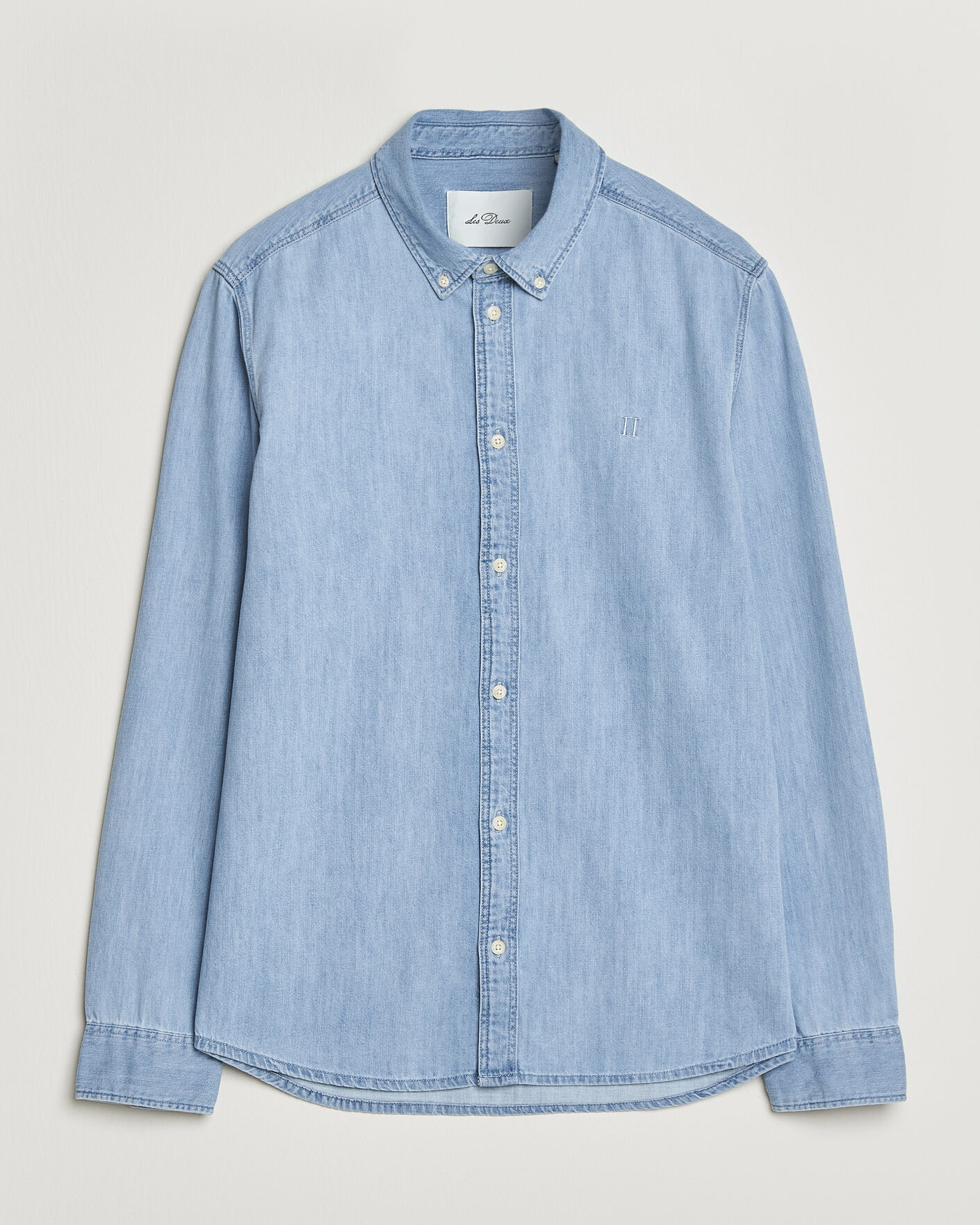 Heren | Overhemden | LES DEUX | Konrad Denim Shirt Light Indigo Wash
