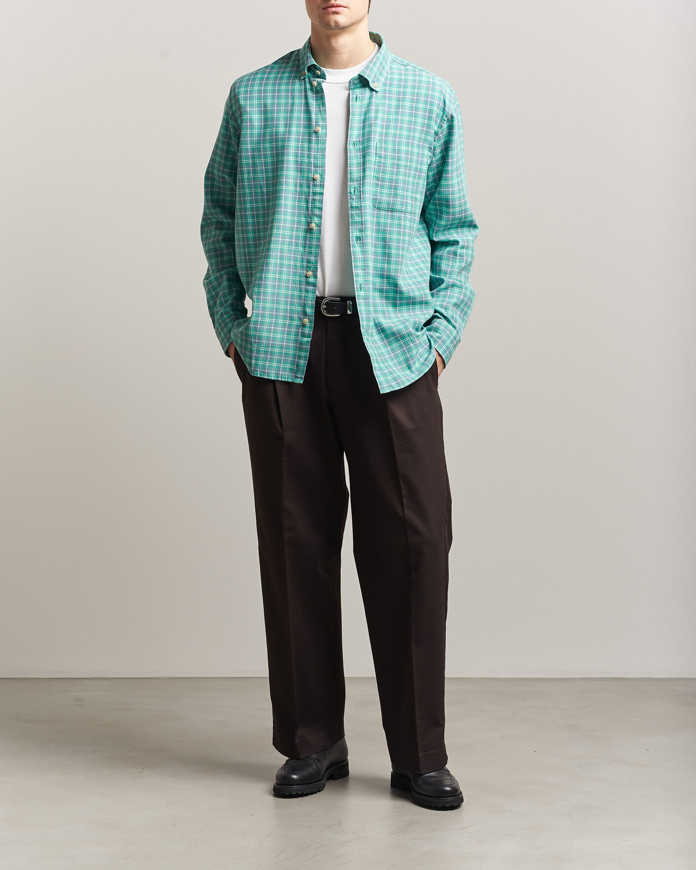 Heren | Overhemden | LES DEUX | Kent Check Shirt Allure Blue