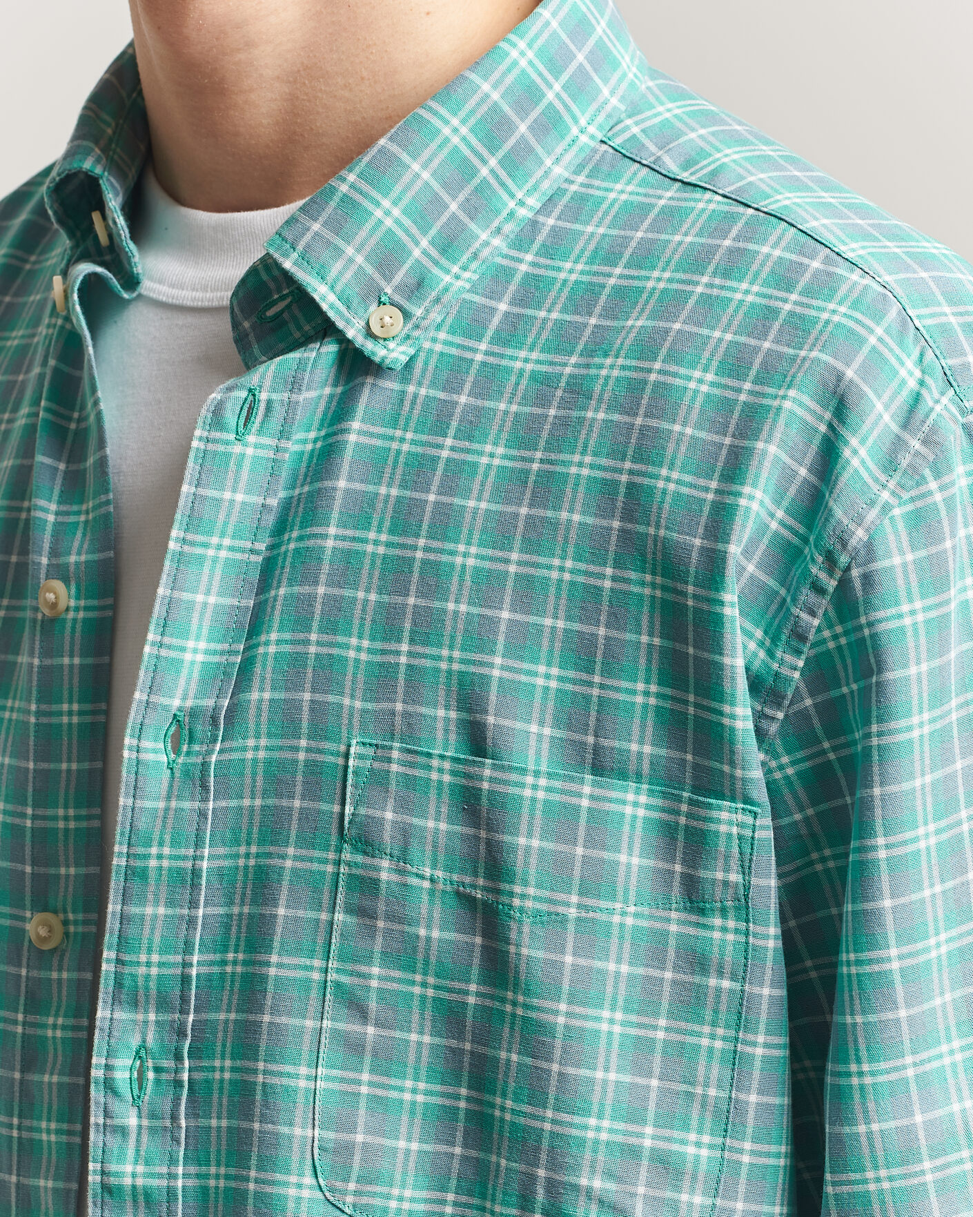 Heren | Overhemden | LES DEUX | Kent Check Shirt Allure Blue