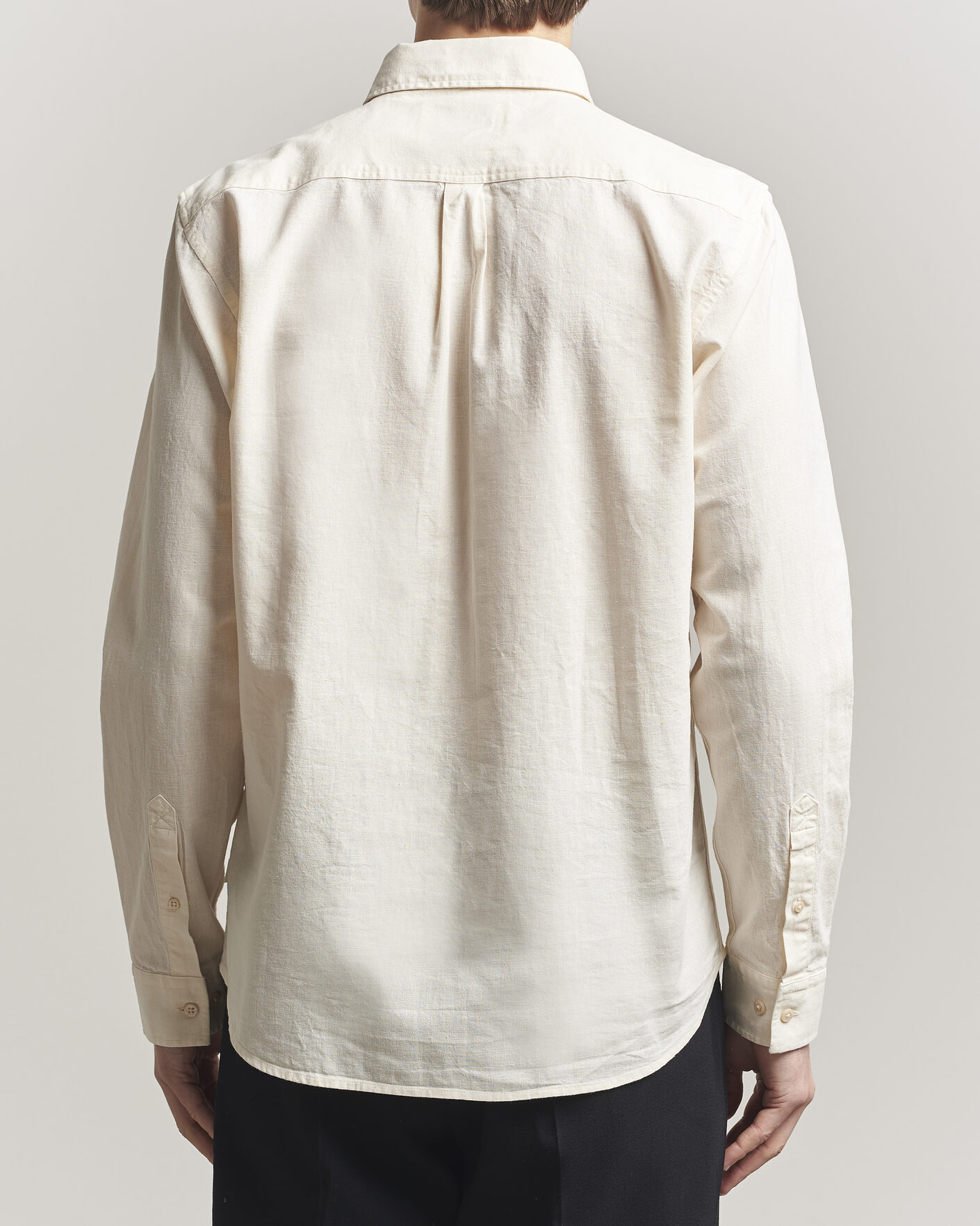 Heren | Overhemden | LES DEUX | Konrad Cotton/Linen Shirt Eggnog White