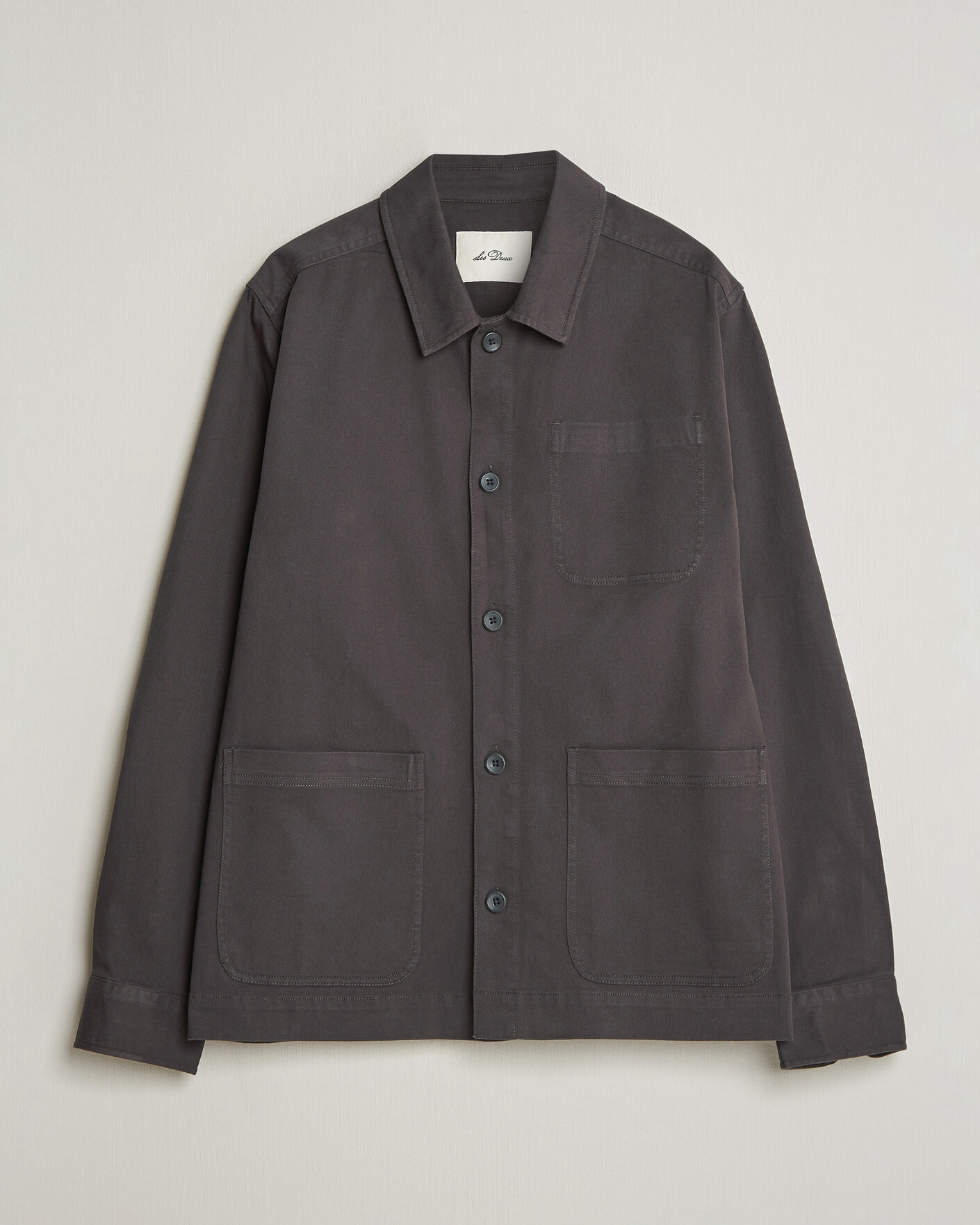 Heren | Overhemden | LES DEUX | Layton Cotton Overshirt Black