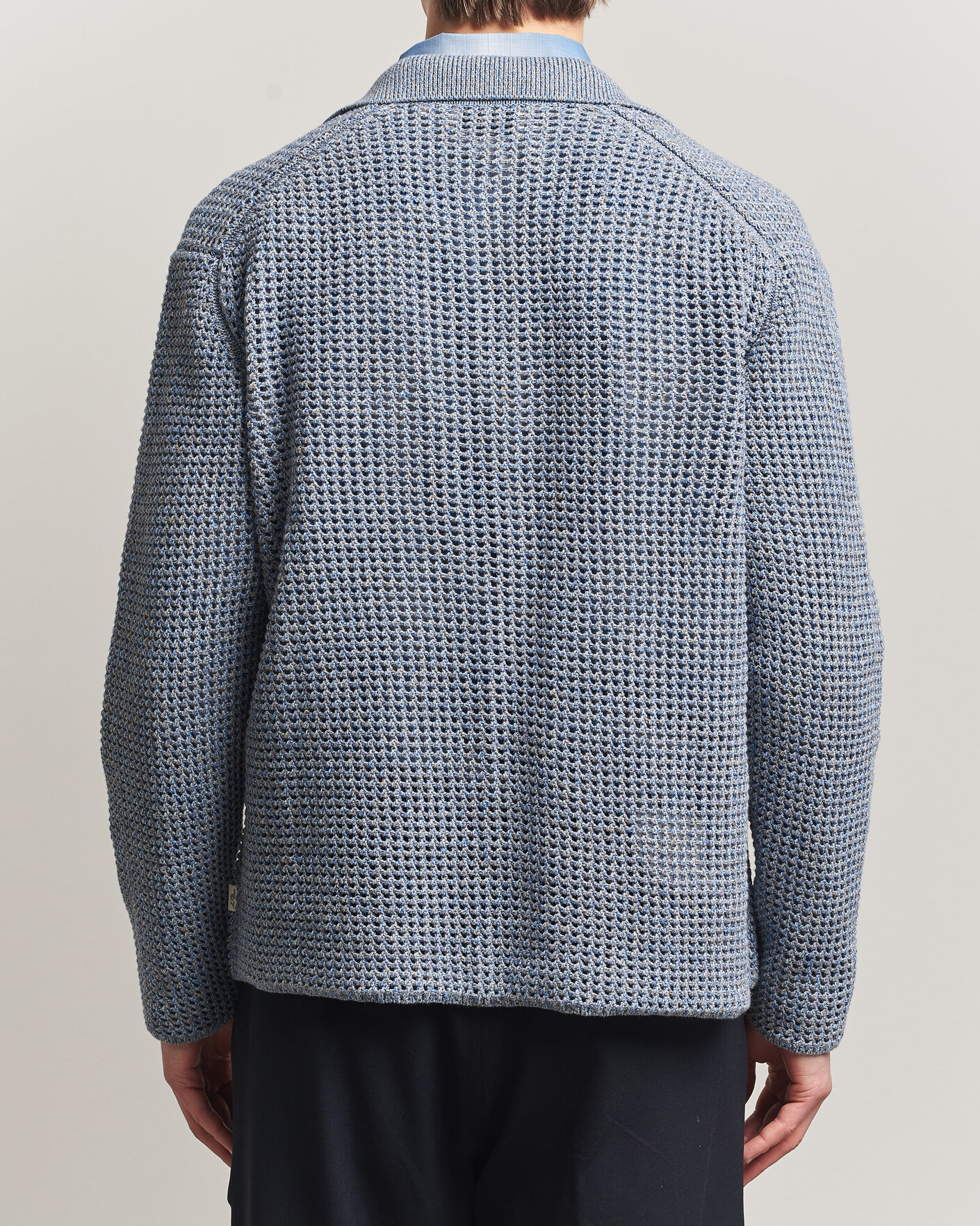 Heren | Truien | LES DEUX | Gerald Knitted Shirt Dark Denim Blue