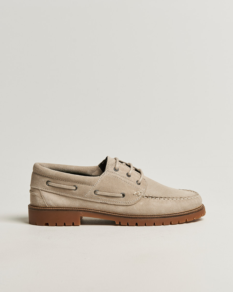 Heren | Sneakers | LES DEUX | Taylor Suede Boat Shoe Light Sand