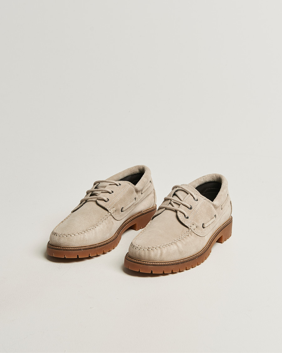 Heren | Sneakers | LES DEUX | Taylor Suede Boat Shoe Light Sand