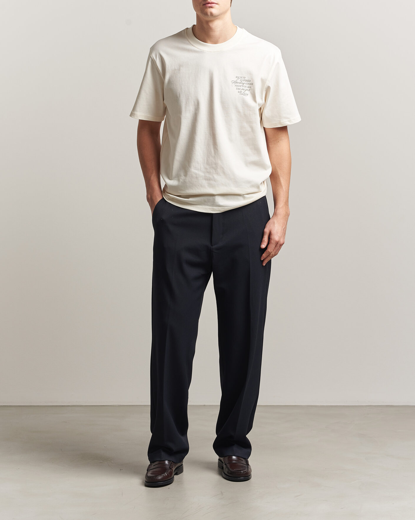 Heren | Broeken | LES DEUX | Como Solid Slack Pants Dark Navy