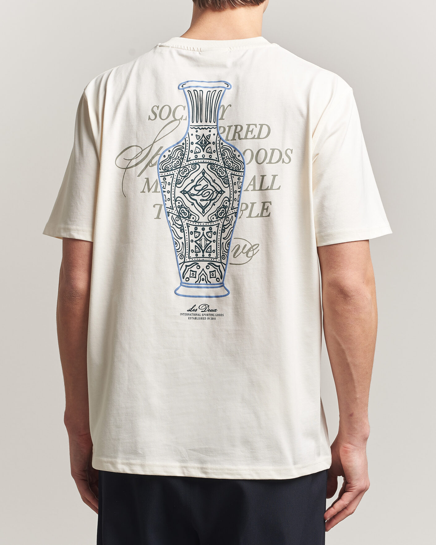 Heren | T-shirts | LES DEUX | Ben Faience T-Shirt Eggnog White