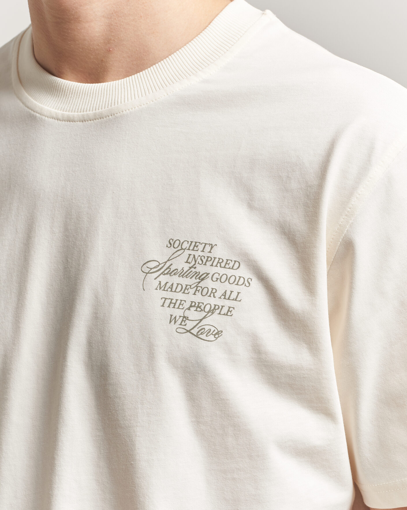 Heren | T-shirts | LES DEUX | Ben Faience T-Shirt Eggnog White
