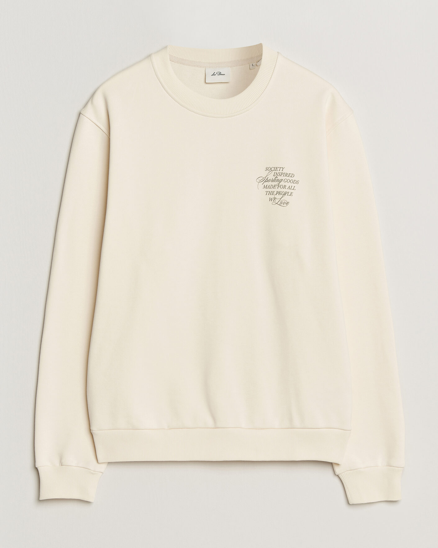 Heren | Truien | LES DEUX | Ben Faience Sweatshirt Eggnog White