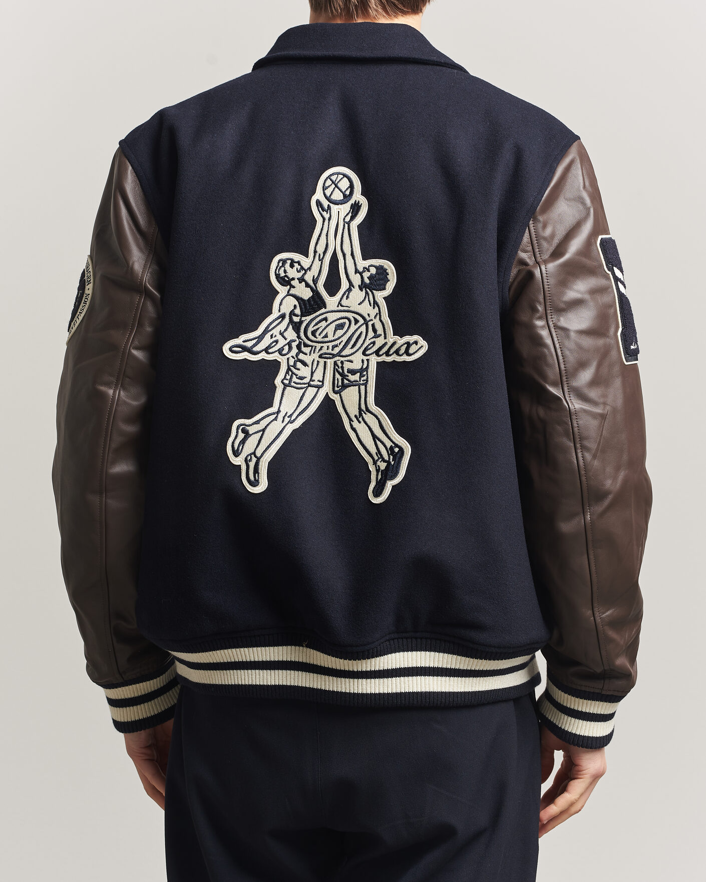Heren | Jassen | LES DEUX | Basket Varsity Wool Jacket Dark Navy