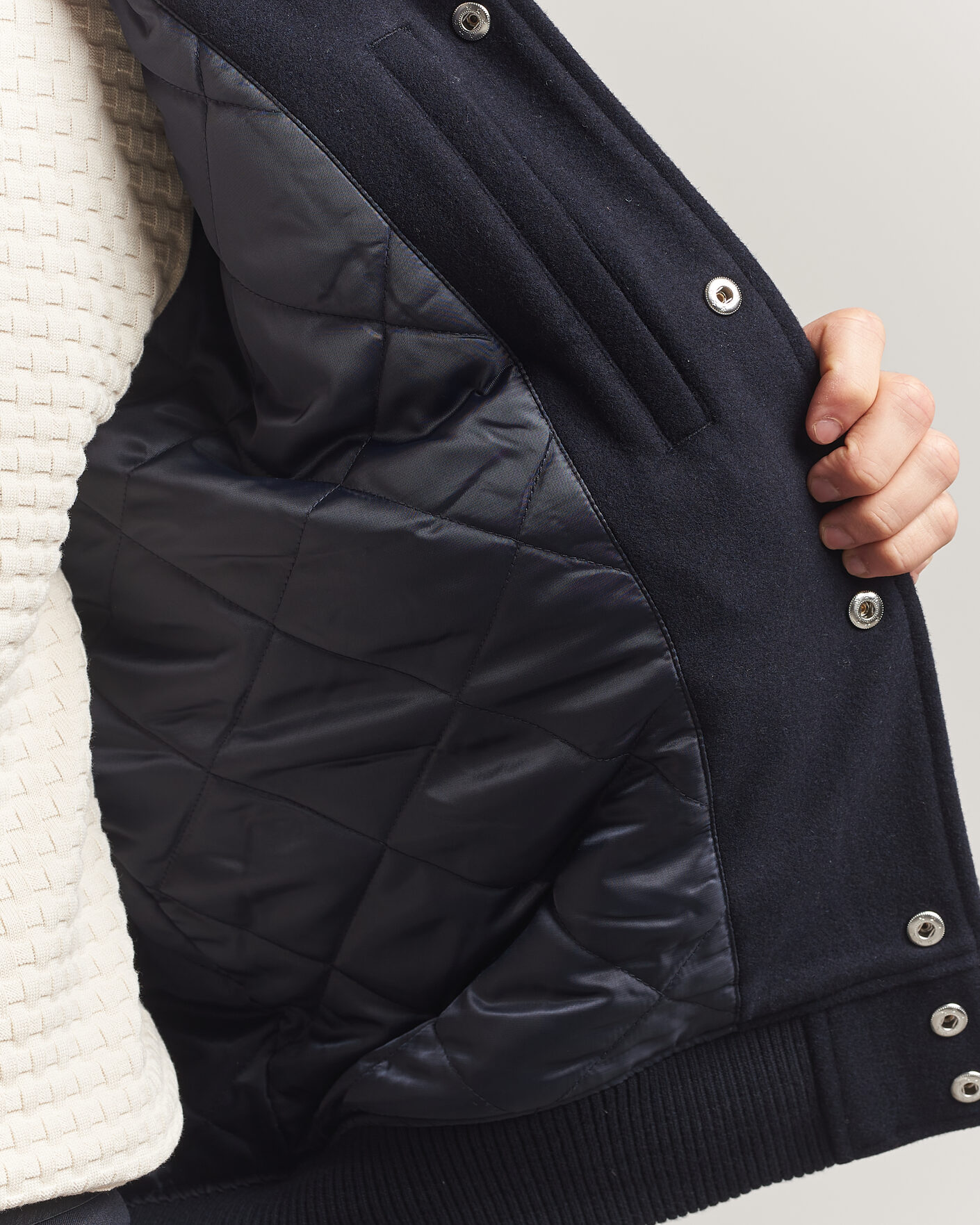 Heren | Jassen | LES DEUX | Basket Varsity Wool Jacket Dark Navy