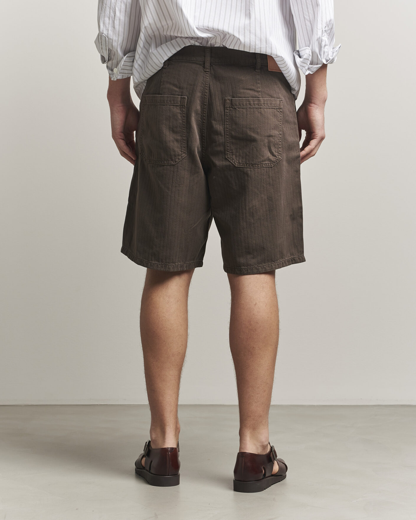 Heren | Korte broek | Jeanerica | Genua Worker Chino Shorts Chevron Brown