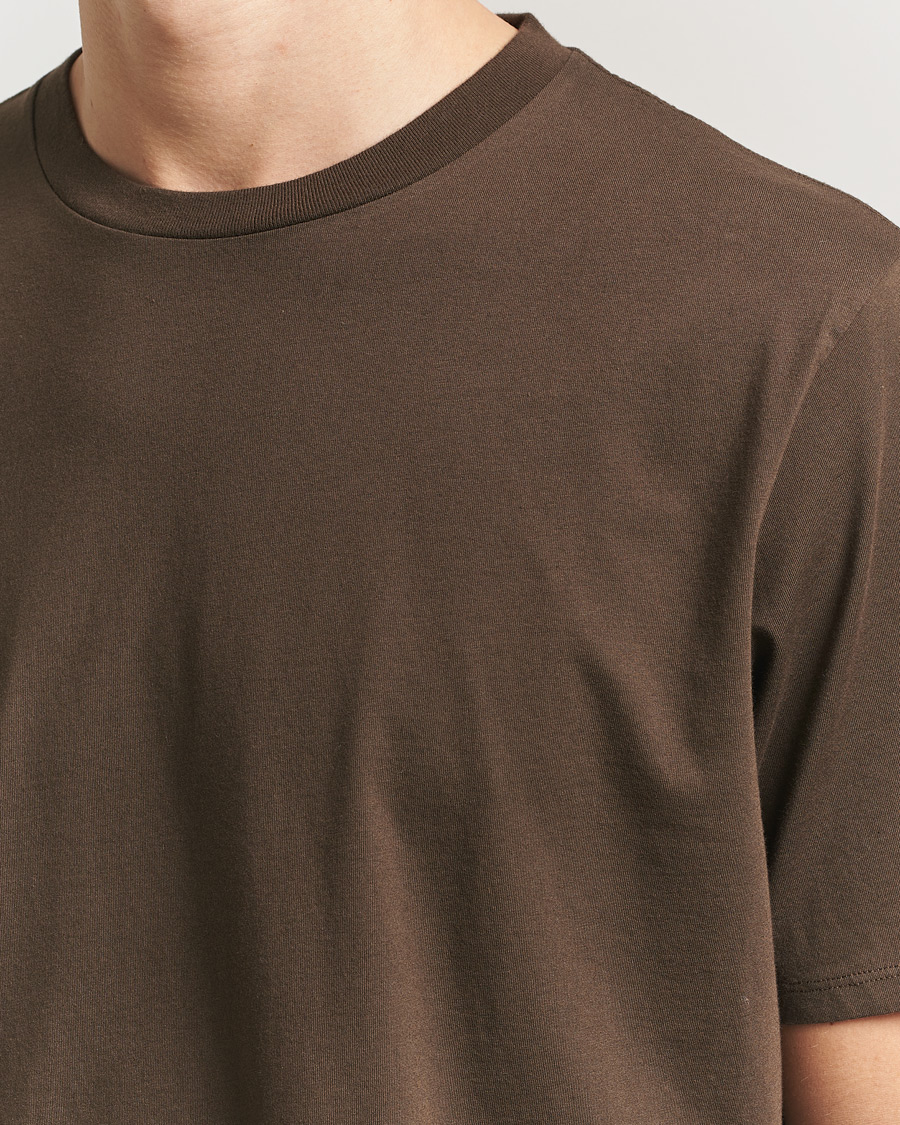 Heren | T-shirts | Jeanerica | Delon Crew Neck T-Shirt Brown