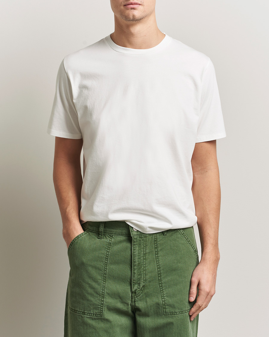 Heren | T-shirts | Jeanerica | Delon Crew Neck T-Shirt Natural White