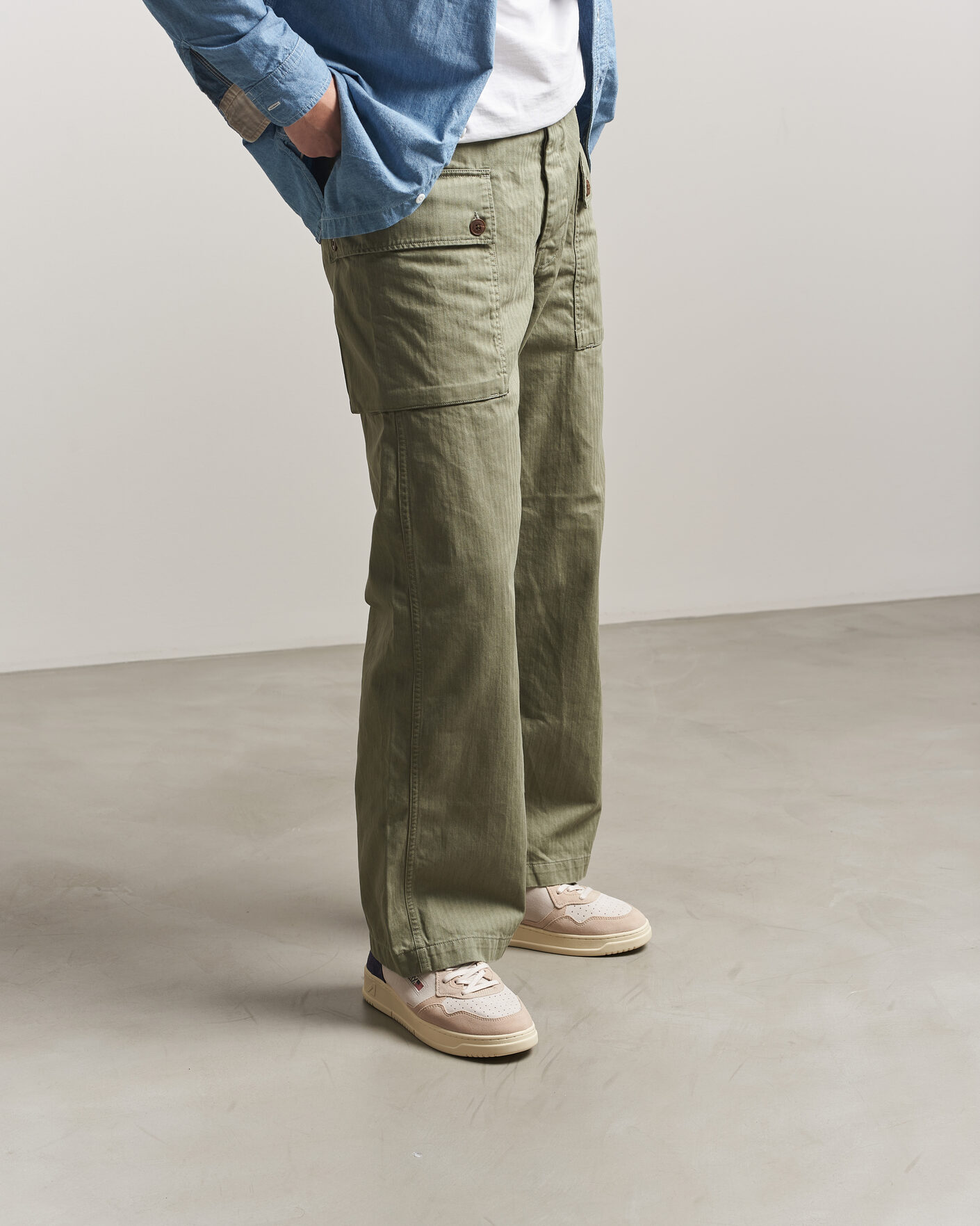 Heren | Sneakers | Autry | Medalist Low Sneaker Blue/White/Sand