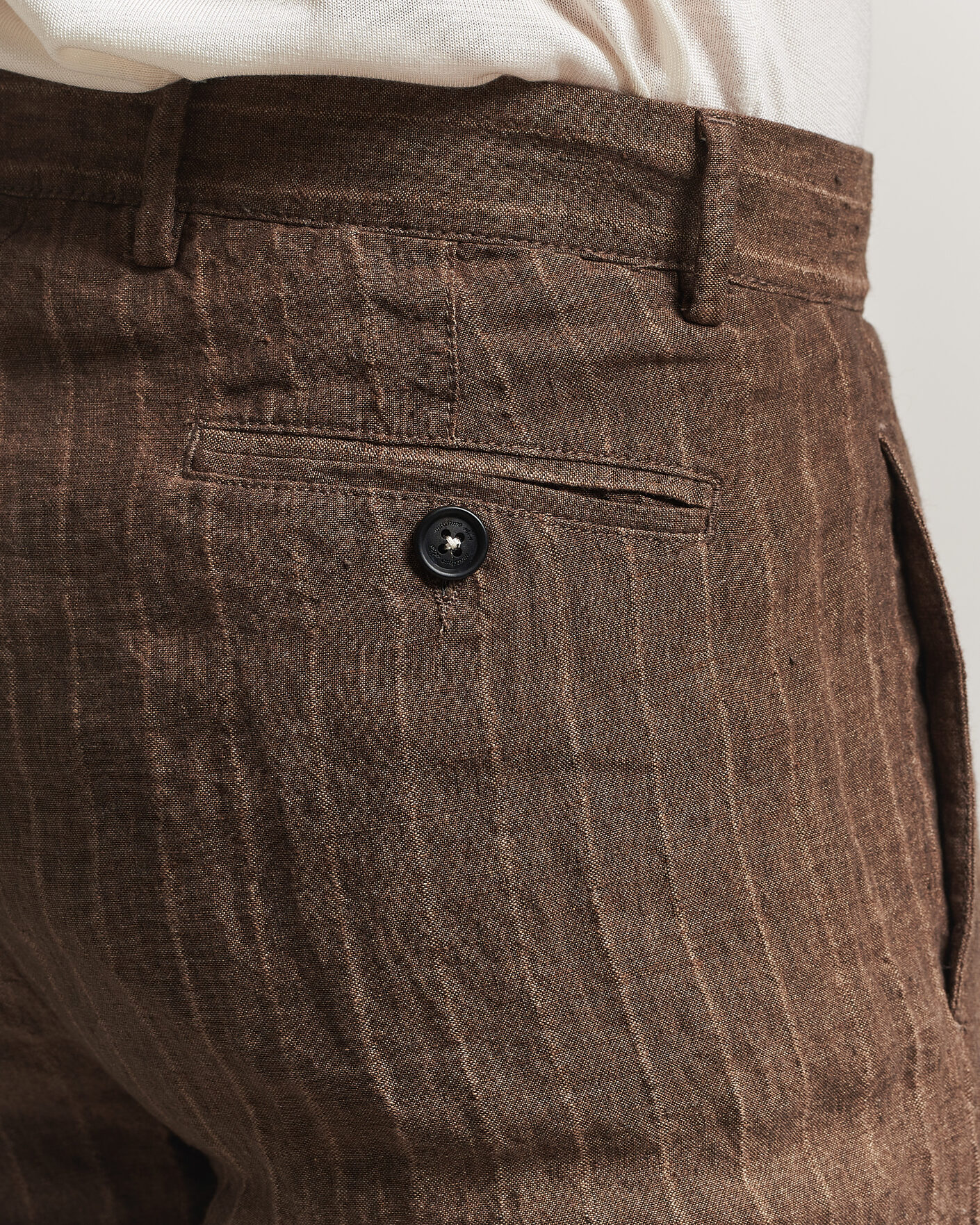 Heren | Pakken | Massimo Alba | Sloop Linen Suit Brown Pinstripe